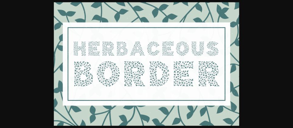 Herbaceous Border Font Poster 2