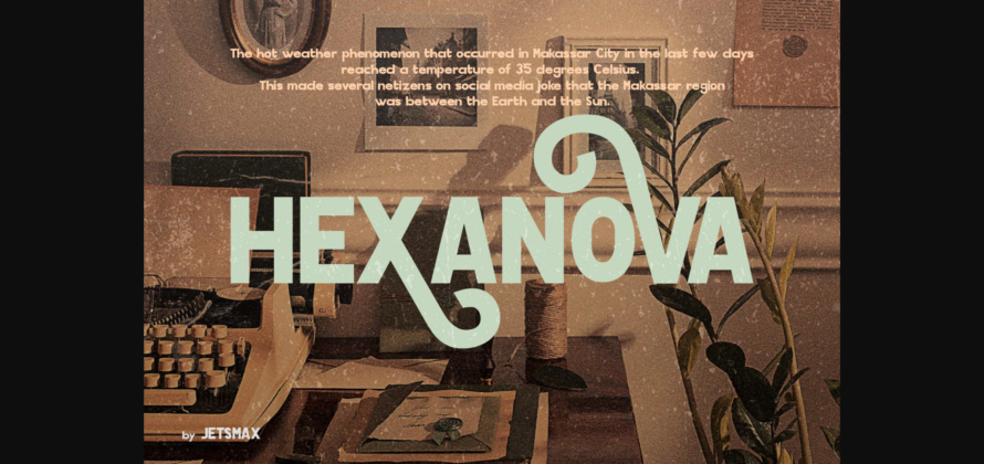 Hexanova Font Poster 3