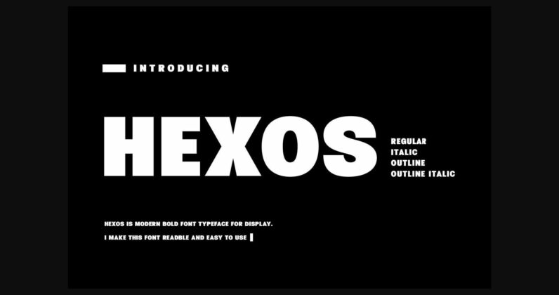 Hexos Font Poster 3