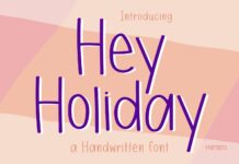 Hey Holiday Font Poster 1