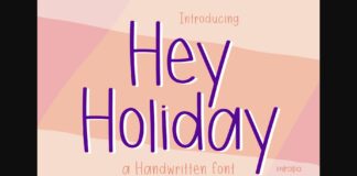 Hey Holiday Font Poster 1
