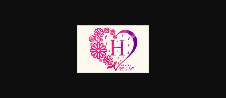 Heylia Monogram Font Poster 3