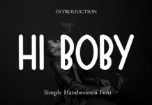 Hi Boby Font Poster 1