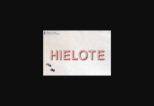 Hielote Font Poster 1