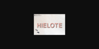 Hielote Font Poster 1
