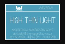 High Thin Light Font Poster 1