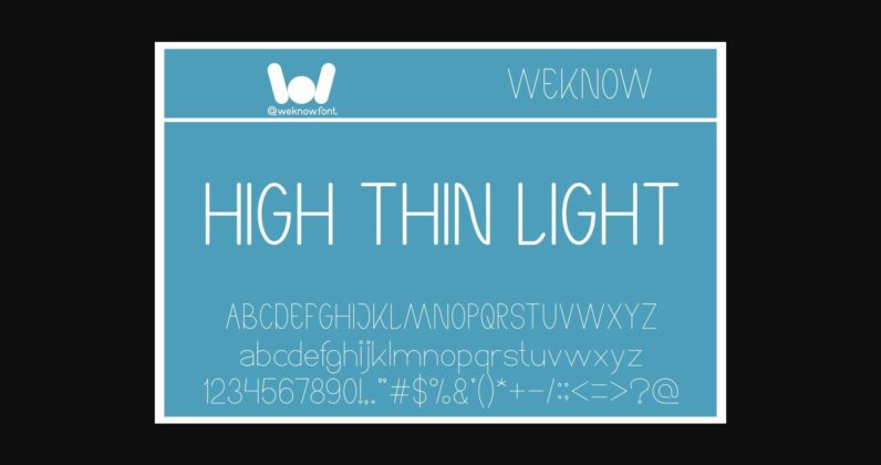 High Thin Light Font Poster 1