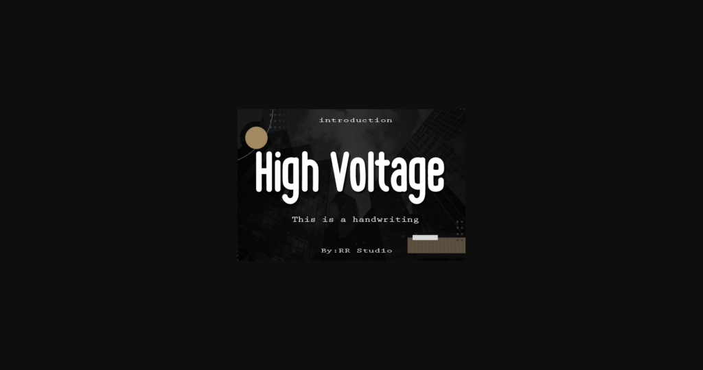 High Voltage Font Poster 1