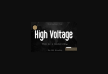 High Voltage Font Poster 1