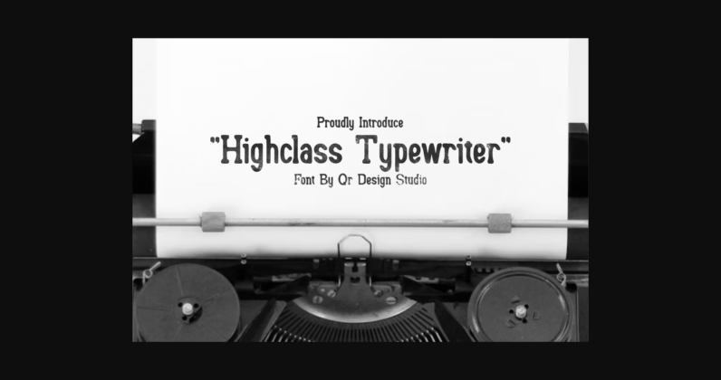 Highclass Typewriter Poster 1