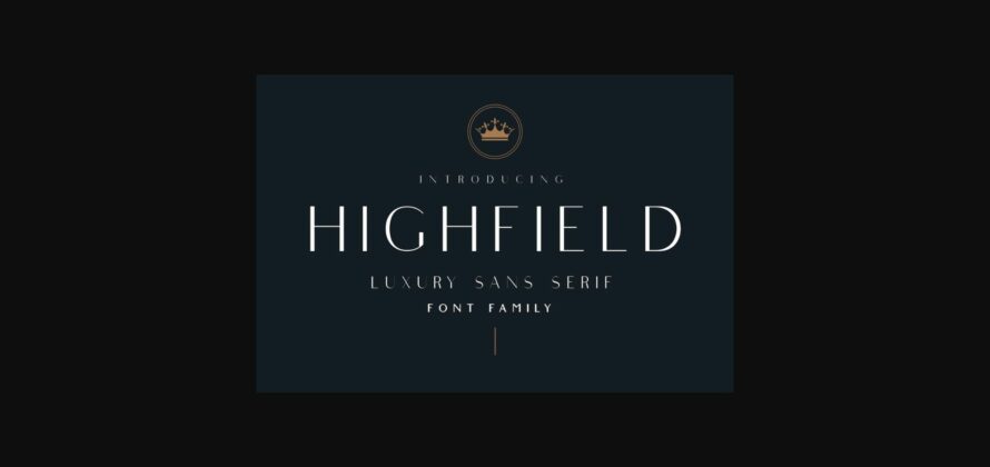 Highfield Font Poster 3