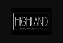 Highland Font Poster 1