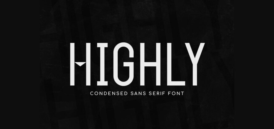 Highly Font Poster 3