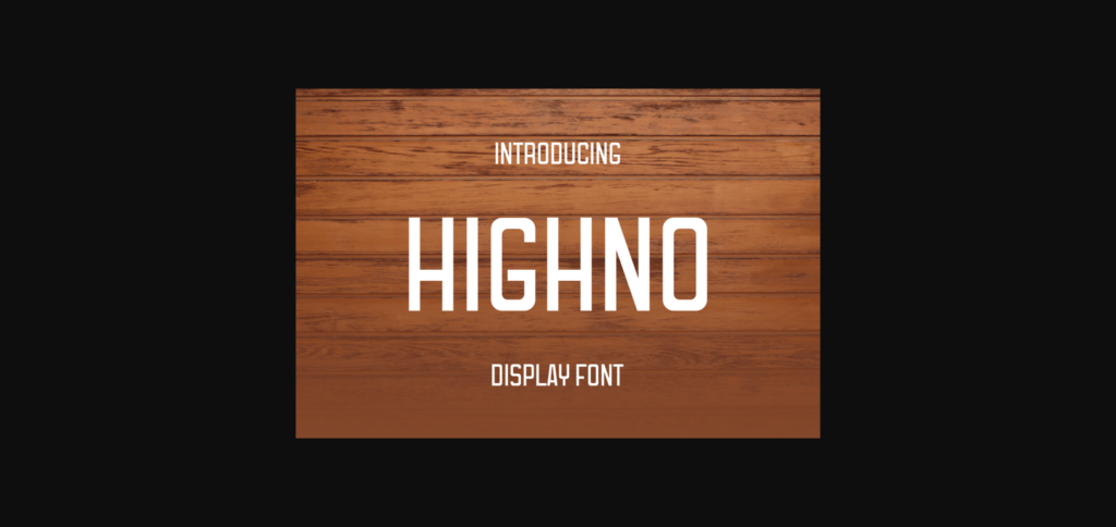 Highno Font Poster 3