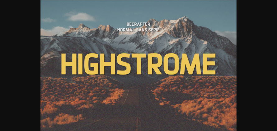 Highstrome Font Poster 1