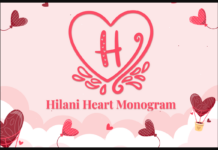 Hilani Heart Monogram Font Poster 1