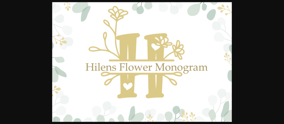 Hilens Flower Monogram Font Poster 3