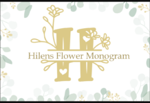 Hilens Flower Monogram Font Poster 1