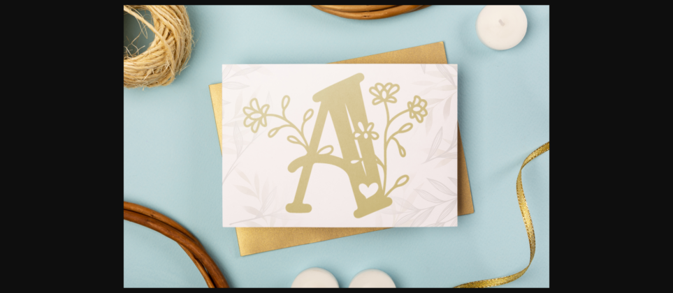 Hilens Flower Monogram Font Poster 2