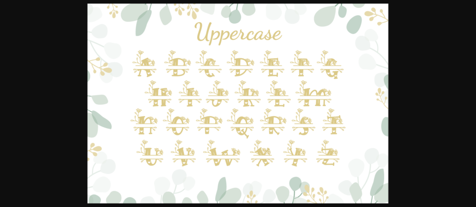 Hilens Flower Monogram Font Poster 6