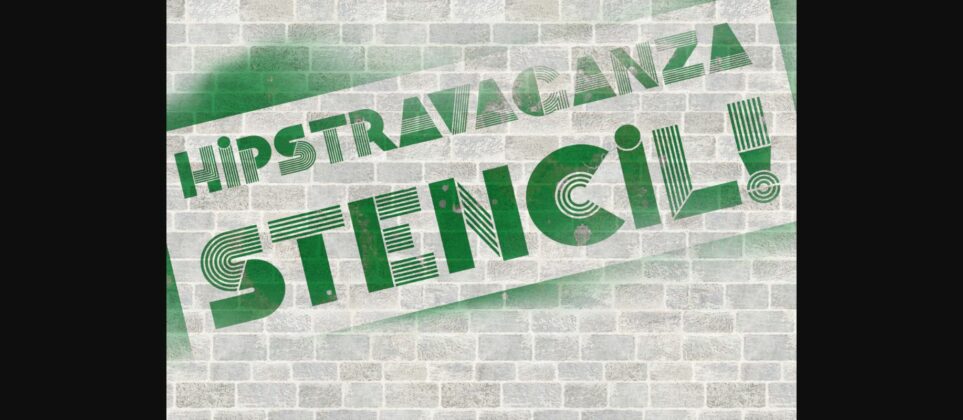 Hipstravaganza Stencil Font Poster 3