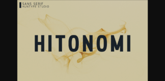 Hitonomi Font Poster 1