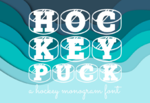 Hockey Puck Font Poster 1