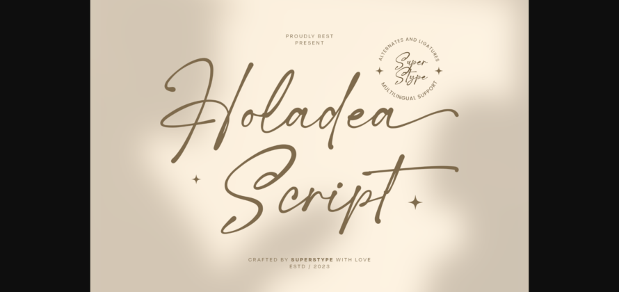 Holadea Script Font Poster 3