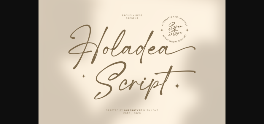 Holadea Script Font Poster 1