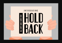 Hold Back Font Poster 1
