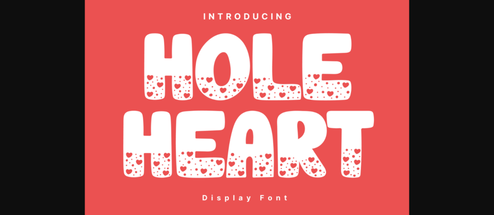 Hole Heart Font Poster 3