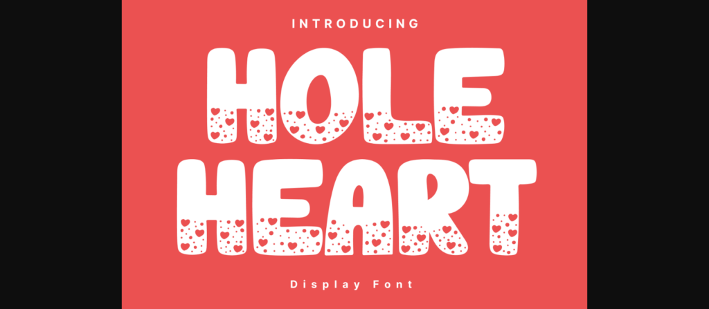 Hole Heart Font Poster 1