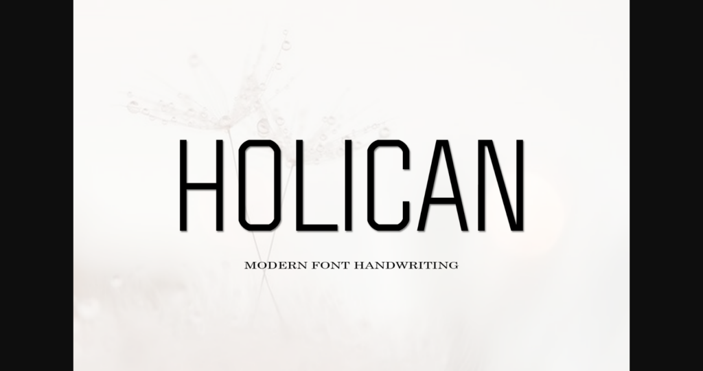 Holican Font Poster 3