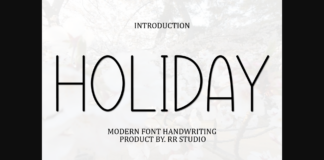 Holiday Font Poster 1