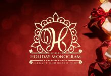 Holiday Monogram Font Poster 1