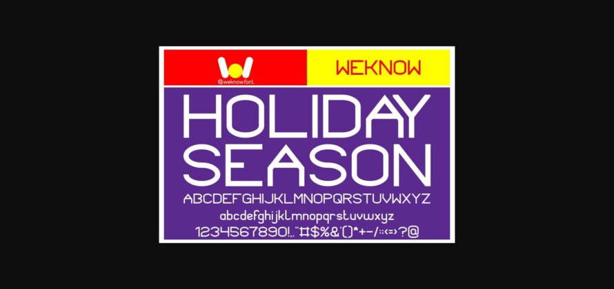 Holiday Season Font Poster 1