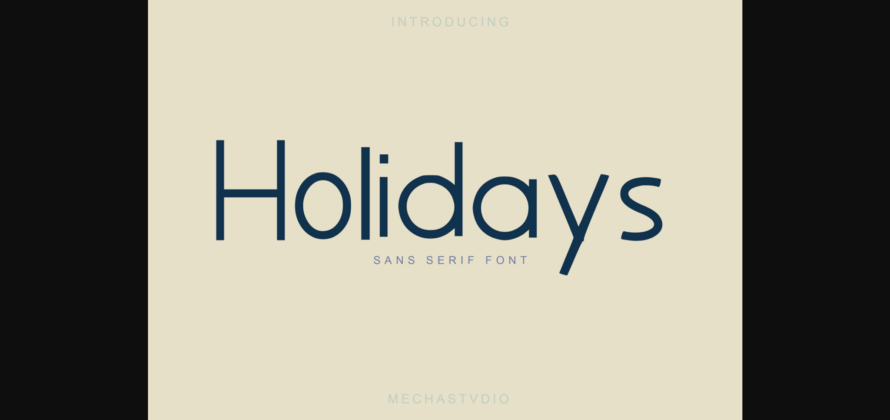 Holidays Font Poster 3