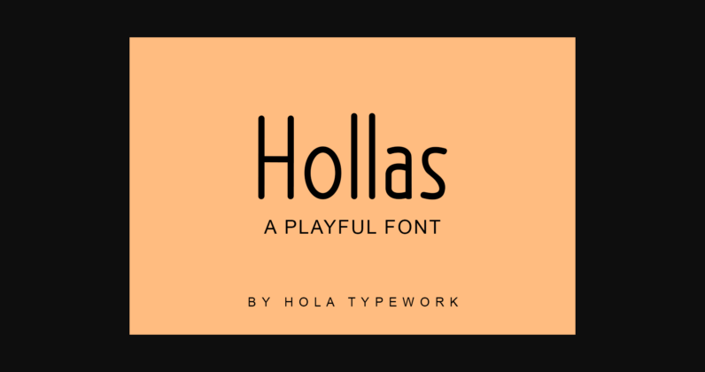 Hollas Font Poster 3