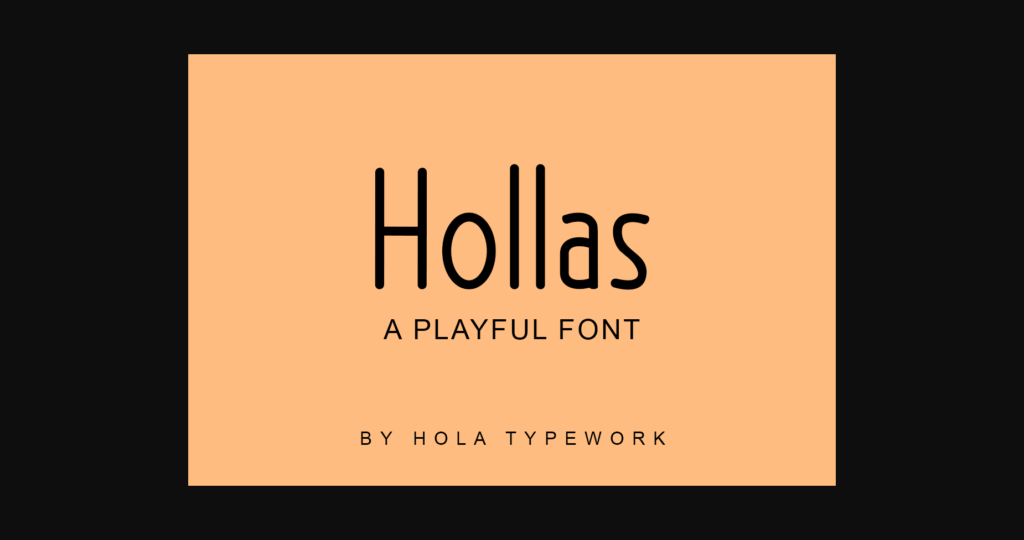 Hollas Font Poster 1