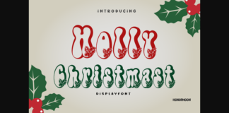 Holly Christmas Font Poster 1