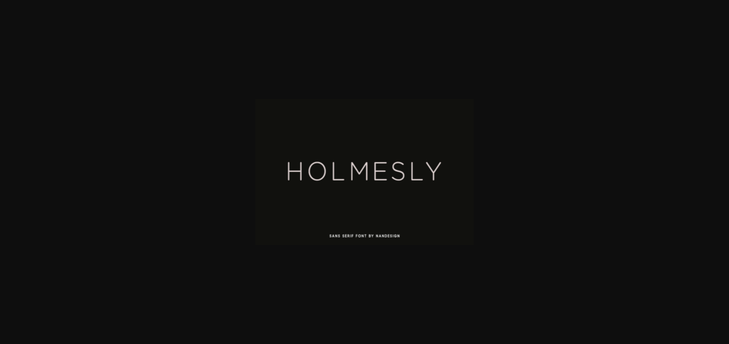 Holmesly Font Poster 3