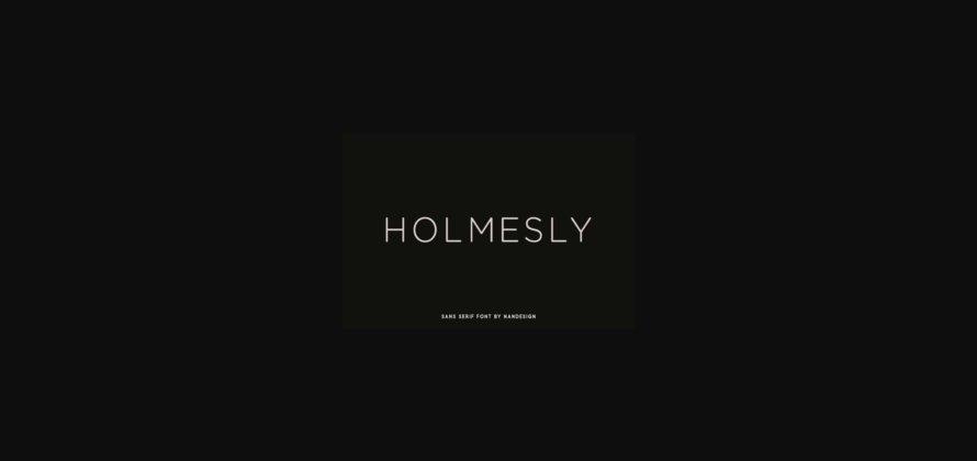 Holmesly Font Poster 3