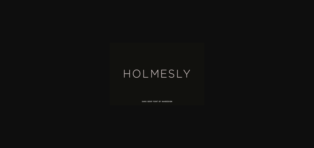 Holmesly Font Poster 1