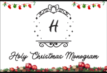 Holy Christmas Monogram Font Poster 1