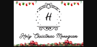 Holy Christmas Monogram Font Poster 1