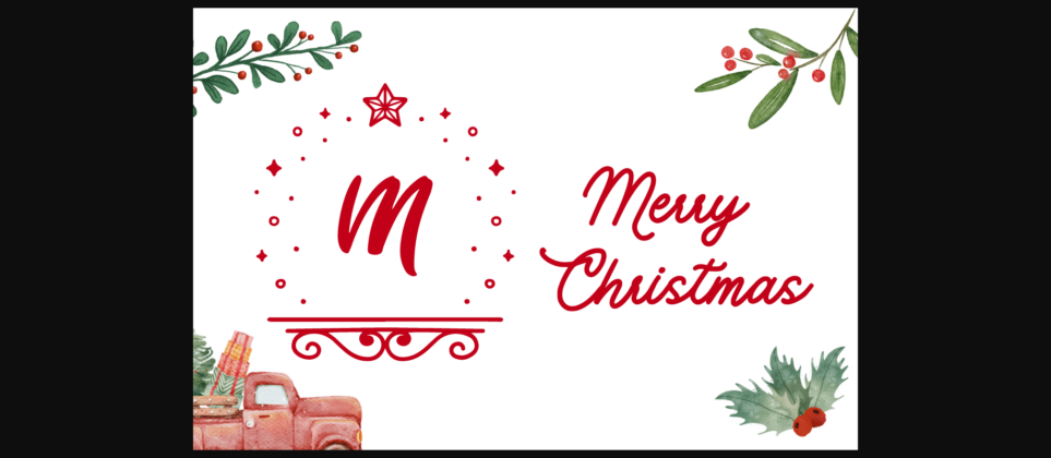 Holy Christmas Monogram Font Poster 2