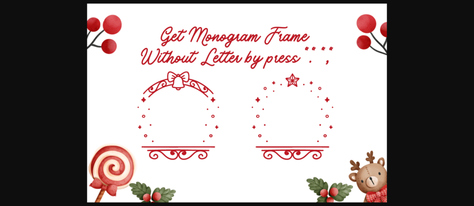Holy Christmas Monogram Font Poster 6