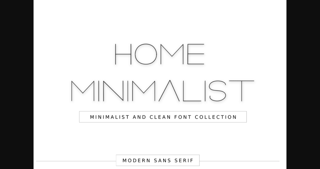 Home Minimalist Font Poster 1