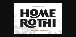 Home Rothi Font Poster 1