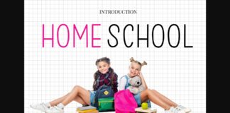Home School Font Poster 1